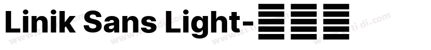 Linik Sans Light字体转换